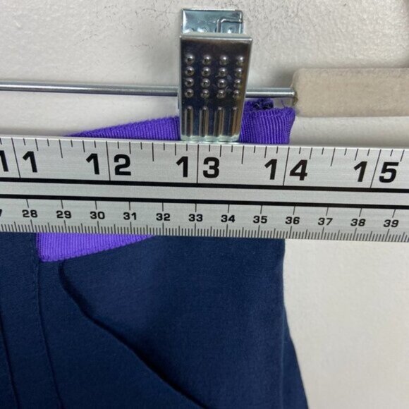 Ted Baker Silk‎ Purple Colour Block Mini Skirt Elbert Navy Blue Size XS or TB 1 - Picture 9 of 12